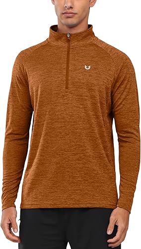 Miniatura 2 de NORTHYARD - Camiseta de correr para hombre, manga larga, cremallera de un cuarto, sudadera que absorbe la humedad, secado rápido, camisetas