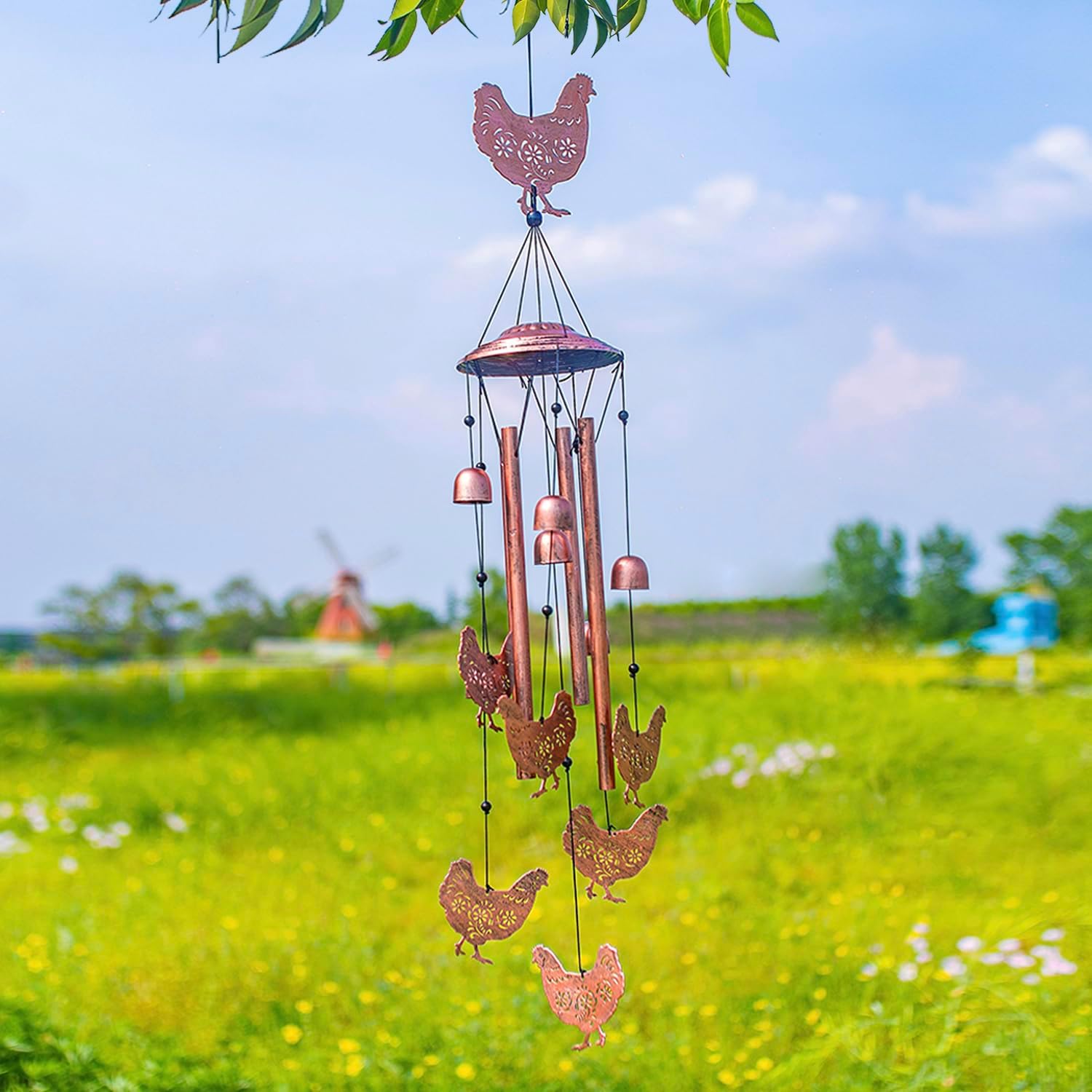 Chicken Wind Chimes for Outside,Chicken Gifts for Women/Men/Sympathy/Memorial Gifts/Birthday Festival Metal windchimes Outdoors/Indoors,Patio,Garden Decor,Home,Yard - Image 8
