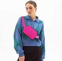 Vista 85 de Riñonera cruzada para mujeres y hombres, bolsa para cinturón para senderismo con correa ajustable, riñonera para correr, entrenamiento, deportes