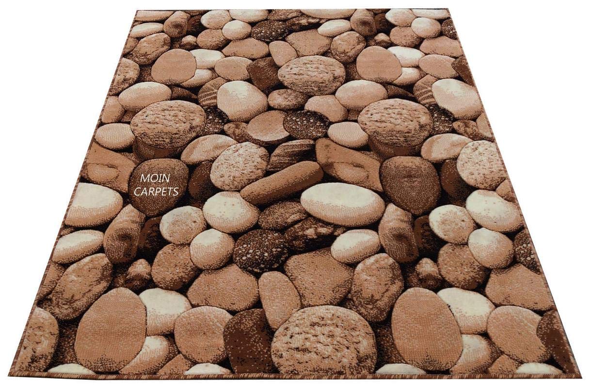 Moin Carpets Modern Rug (Brown, Acrylic, 5 X 7 Feet)