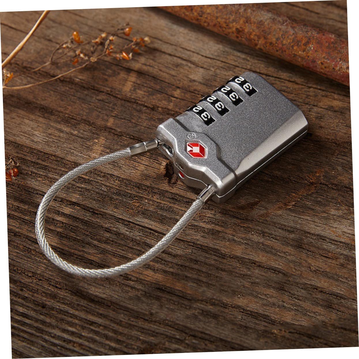 Holibanna 2Pcs Luggage Lock Combination Padlocks for Travel Outdoor Safety Lightweight Portable Secure Silver Black for Suitcases Backpacks