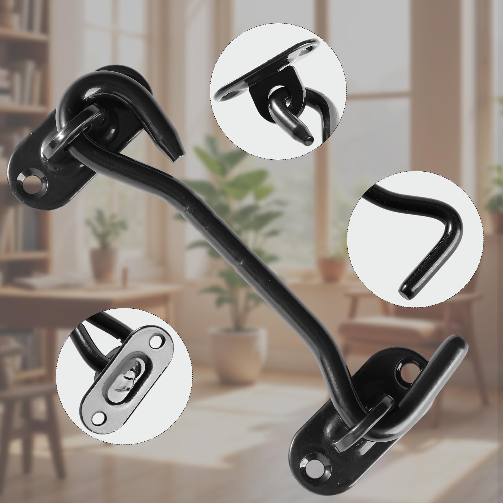 kuou 2 Pack 4 inch Hook and Eye Latch - Image 4