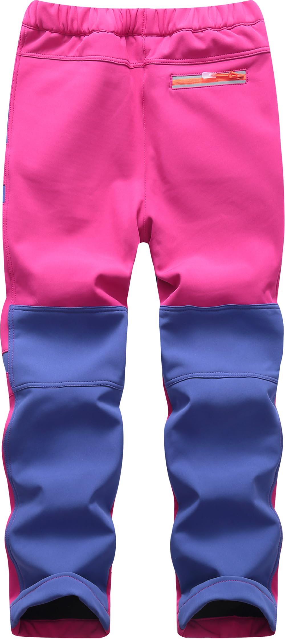 Pantalones Trekking Niño Niñas Impermeables Invierno Calentar Pantalon Montaña Senderismo Esqui Nieve Softshell al Aire Libre KZ6056-Pink-110-116