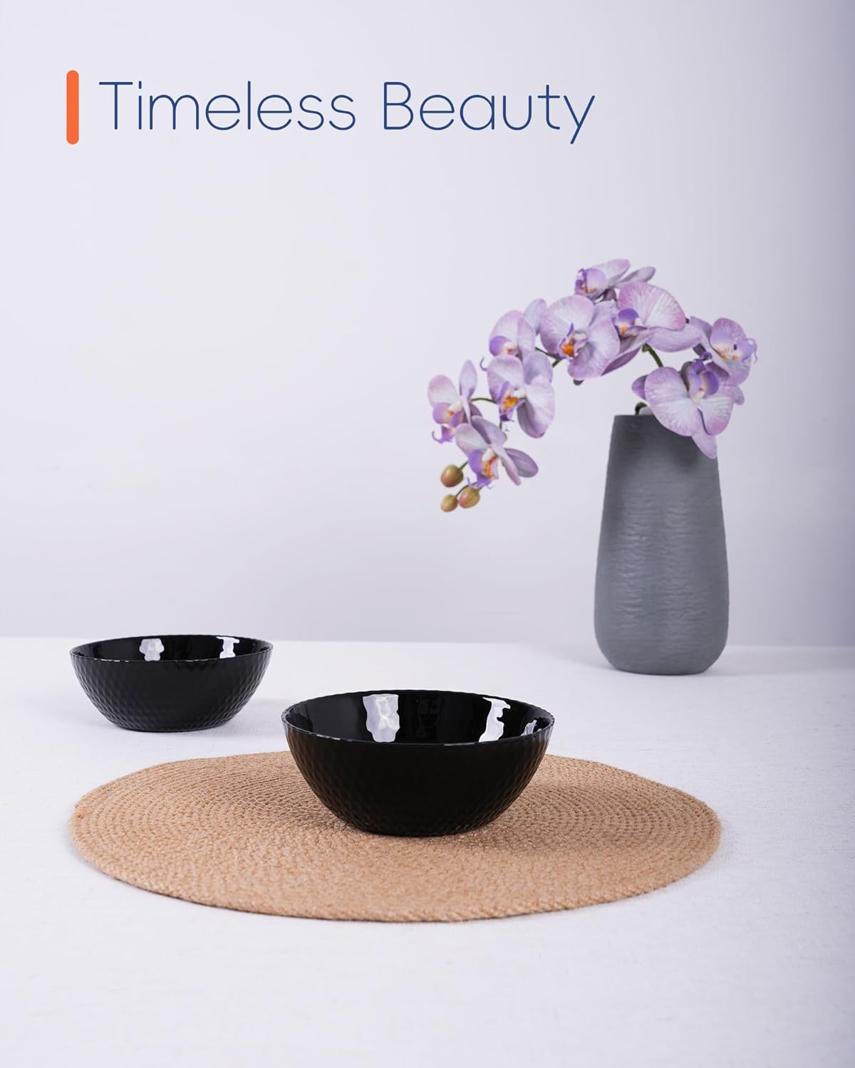 27 OZ Max Cereal Soup Bowl Set of 6, Opal Glass 7.2 inch Black Geometric Faceted Bowls for Ramen, Noodle, Salad, Fruit, Dishwasher and Microwave Safe - Image 2