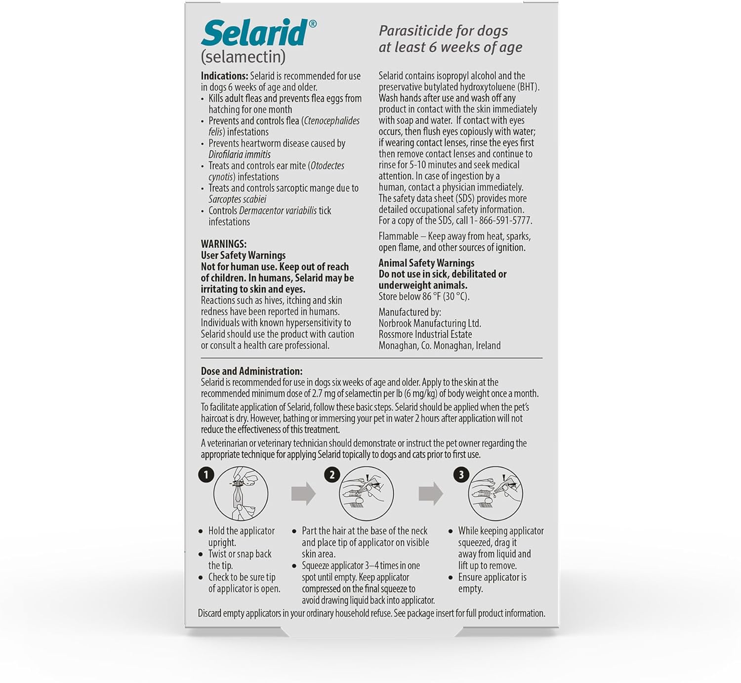 (selamectin) | Dogs 40.1-85 lbs | 6- Month Supply | Flea, Tick, Heartworm, and Ear Mite Protection