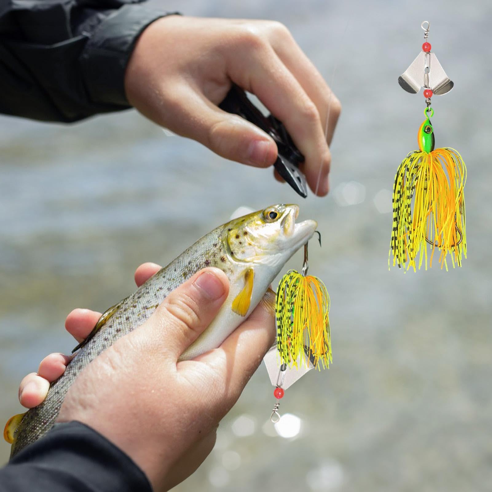 Amazon.co.jp: バズベイト フィッシングルアー,スピナーベイト ルアー