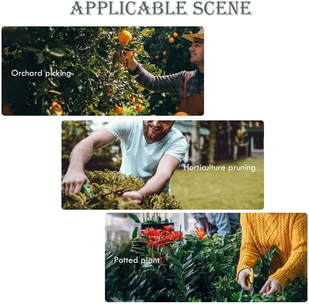 Professional Electric Pruning Shears Electric Secateurs Professional Garden Shears 7.2V Lithium Battery Pruning Shears Double Switch 1.6CM in Diameter