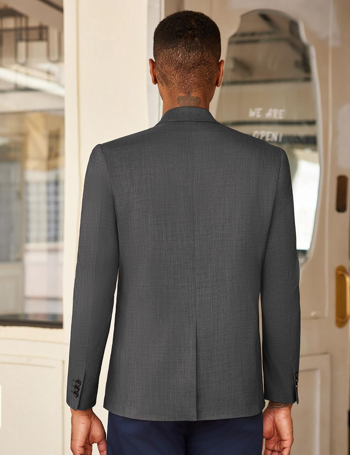 COOFANDY Men's Casual Blazer Slim Fit Lightweight Sport Coat One Button Suit Jacket - Image 4