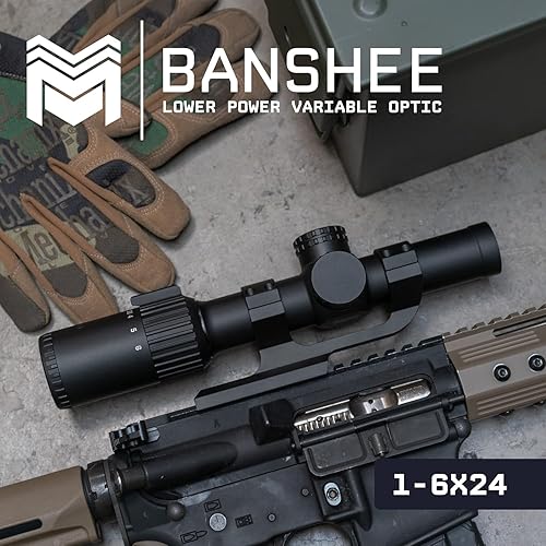 Vista 16 de Monstrum Alcance de rifle LPVO Banshee 1-6x24 con soporte de alcance desplazado