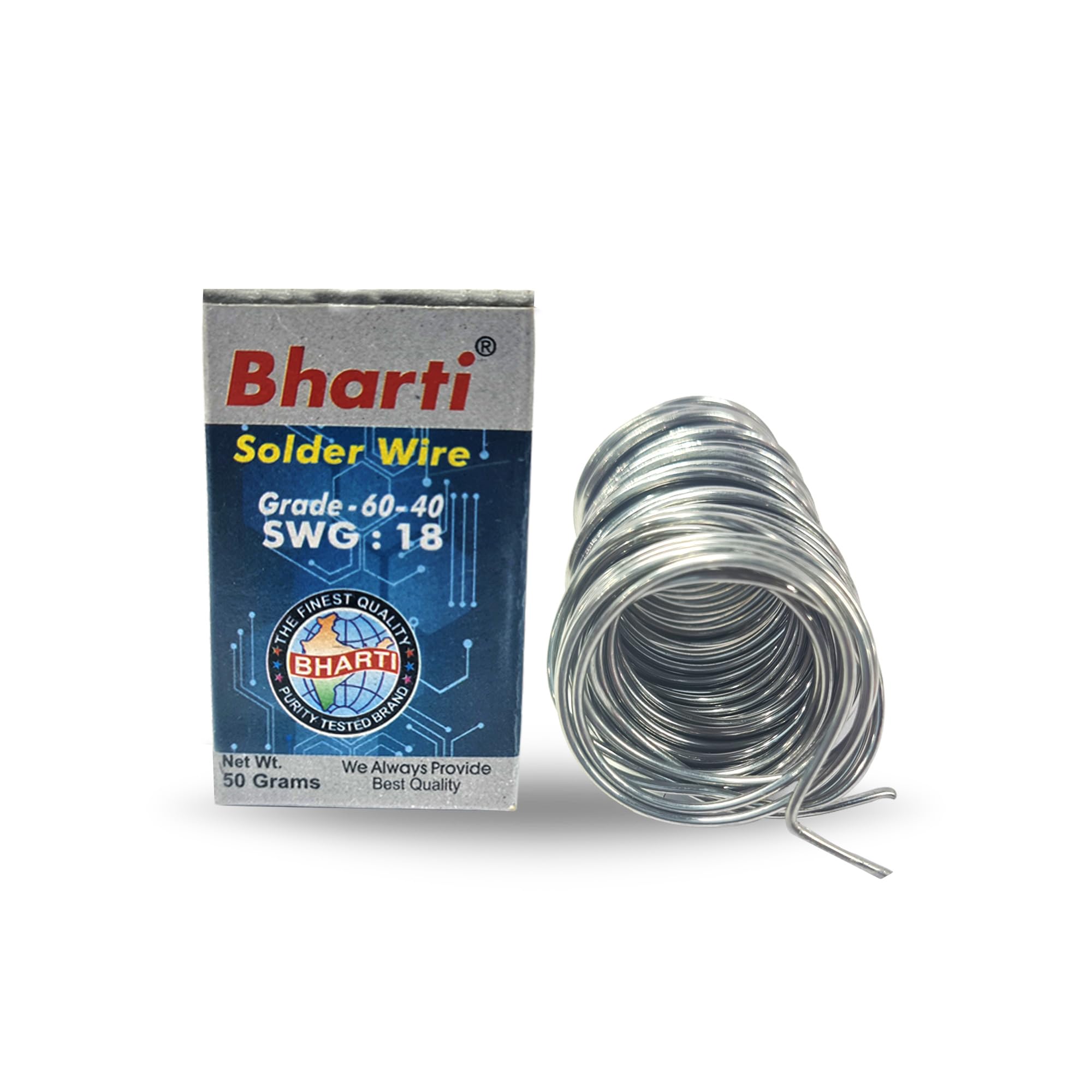GILHOT® Bharti Flux Cored Solder Wire Grade 60-40 SWG-18 (50gm)- Tin Lead Rosin core solder wire for electrical soldering-image-31