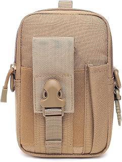 Molle bags, tactical EDC bags, multi-purpose tactical backpacks and compact multi-pocket tool bags with cushioned shock protection inside. Ideal for outdoor travel, hiking(Khaki)