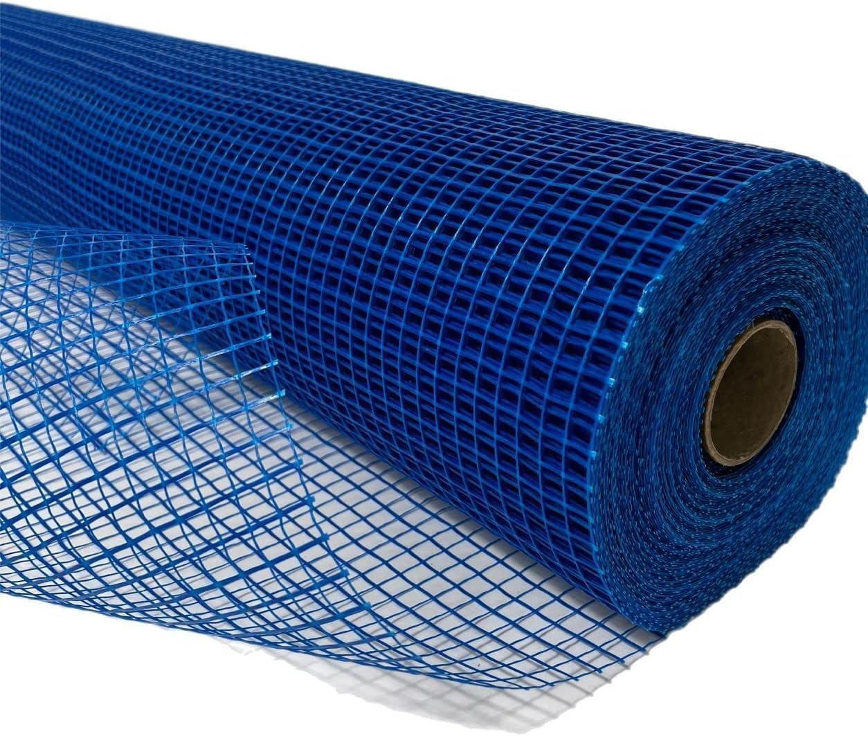 Ferretelix. Maglia in fibra di vetro per intonaci Mortaio Blu Rotolo 1 mt x 50 m luce 10x10