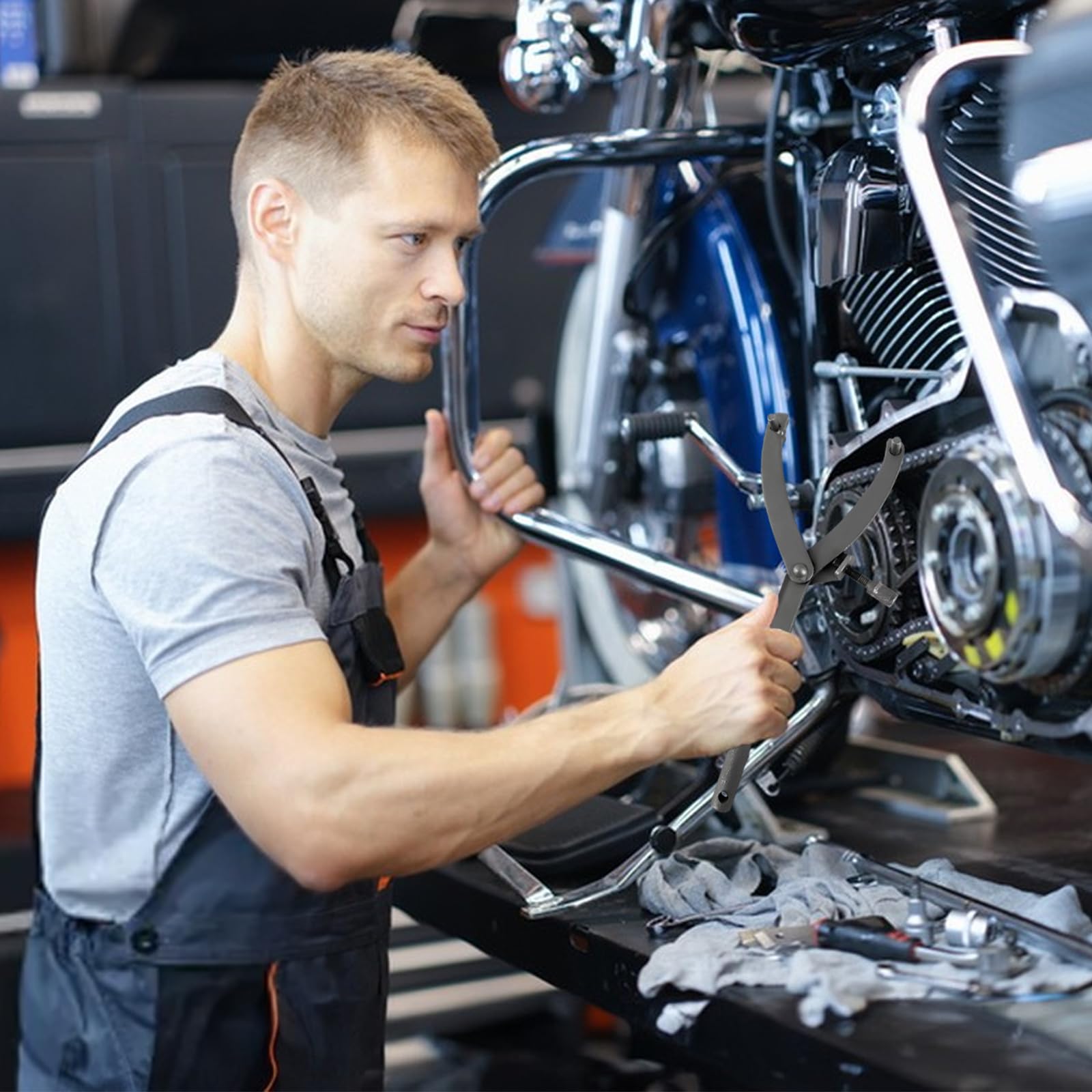 Binnan Clé d'embrayage, Outil Clé à Volant, Outil De Maintenance De Moto, Outil De Clé d'embrayage Moto pour Réparation Et Maintenance de Motos et Scooters