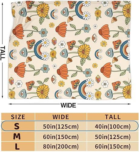 Miniatura 2 de Manta de hongos suave de 50 x 40 pulgadas, regalos de hongos para mujeres, hombres, amantes de los hongos, acogedora colcha de franela de hongos