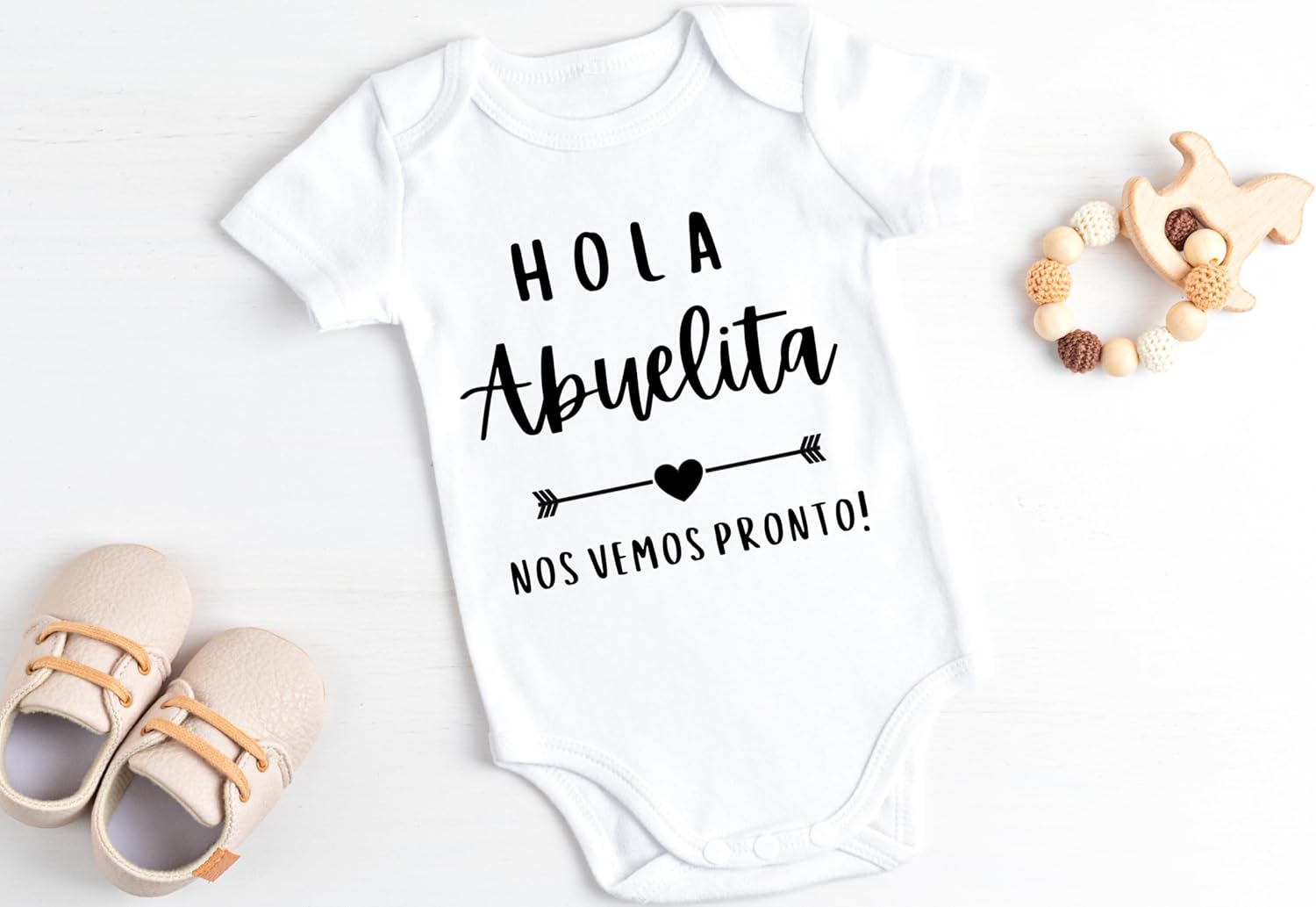"Hola Abuelita Nos Vemos Pronto" Pregnancy Announcement Outfit – Gift for Expecting Grandparents - Image 2