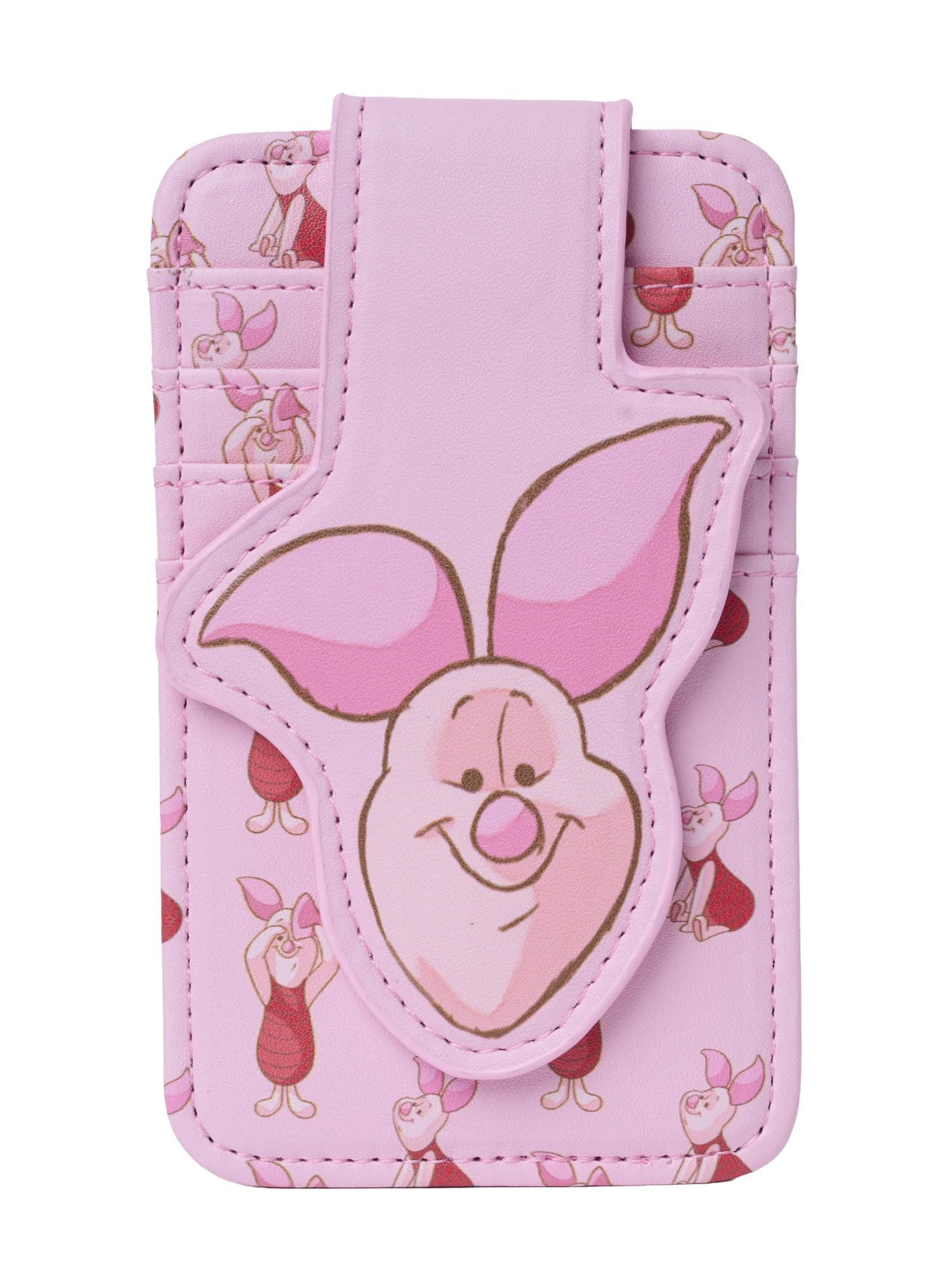 Disney Card Holder Women Slim Wallet Small Piglet Pink