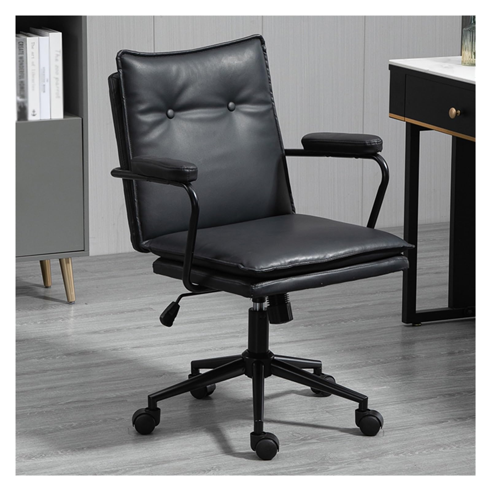 Chaise de bureau pivotante rétro pour soulager le dos et travailler confortablement de chez soi