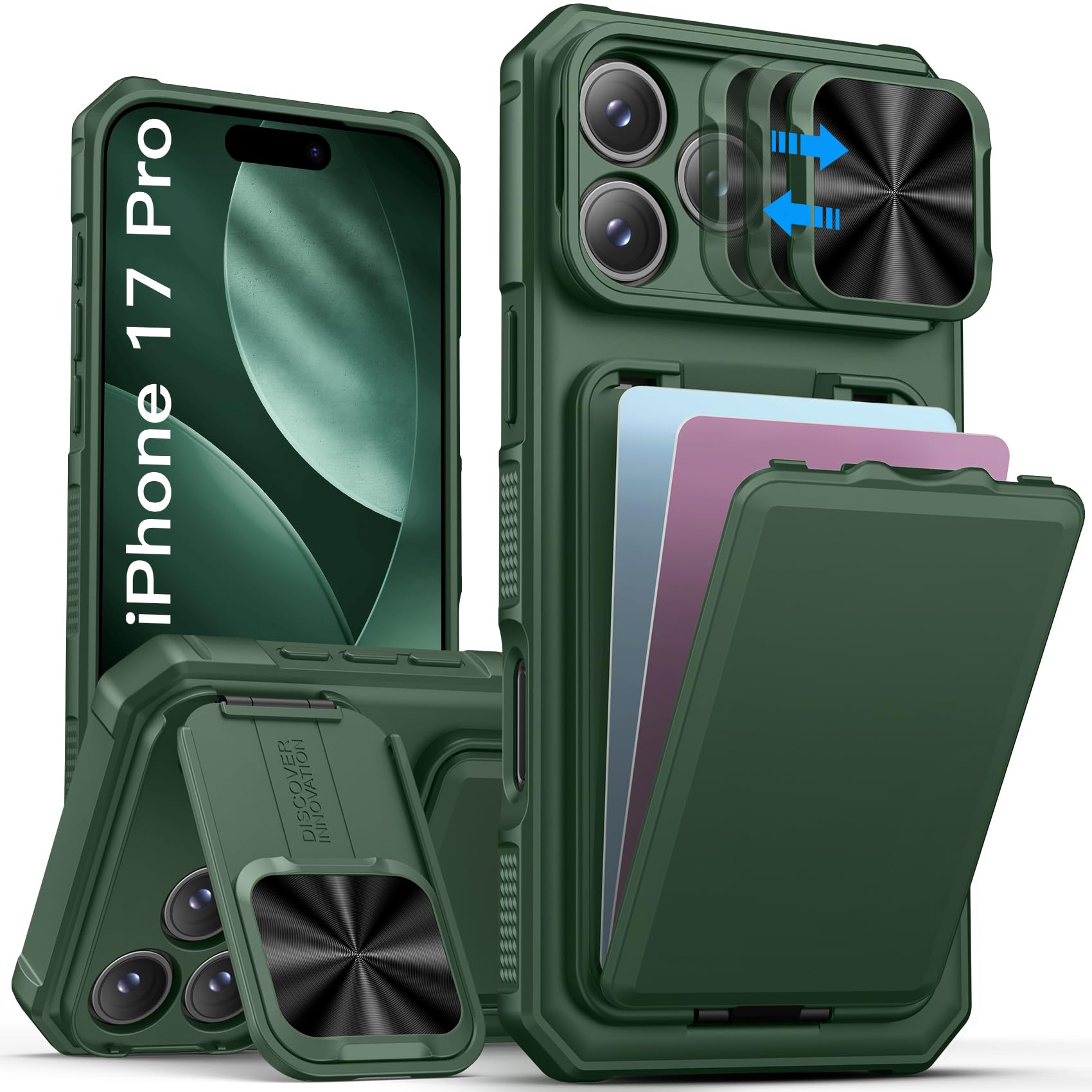 Amazon.com: SSLOTSCASE for iPhone 17 Pro Case with Credit Card
