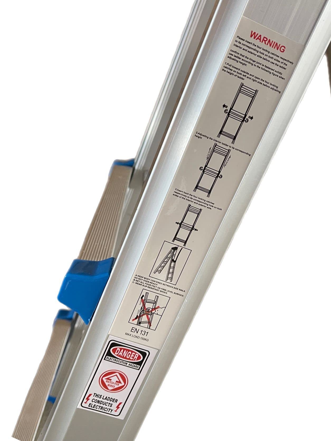 Klappleiter Teleskopleiter Stehleiter 4x6 Mehrzweckleiter Alu Leiter aus Hochwertigem Aluminium