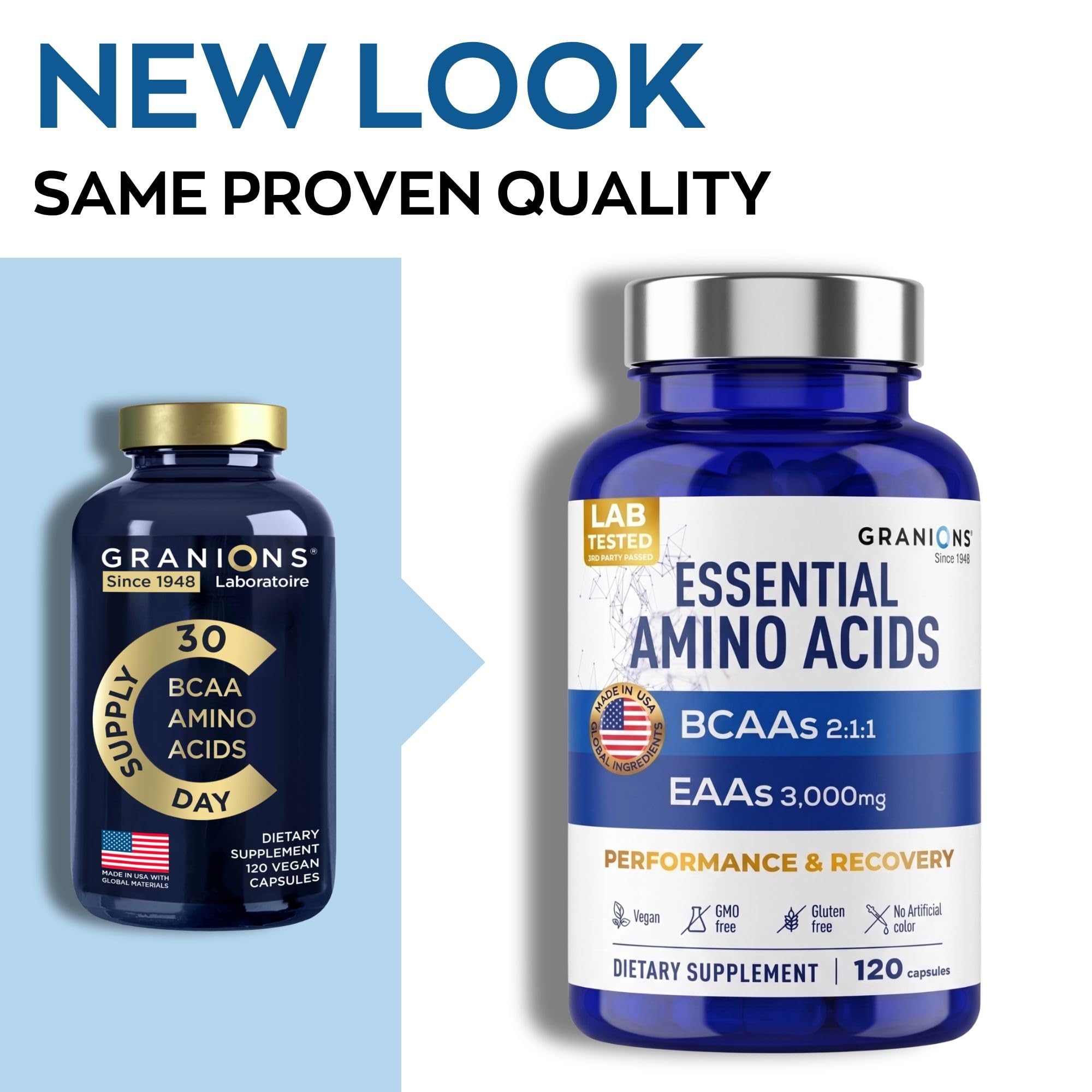 Essential Amino Acids Supplement for Men & Women - All 9 BCAAs EAA Supplements - Leucine Amino Acid, Lysine, Tryptophan, Advanced Amino Complex for Energy & Muscle Recovery - 120 Vegan BCAA Capsules — Amazon image 2