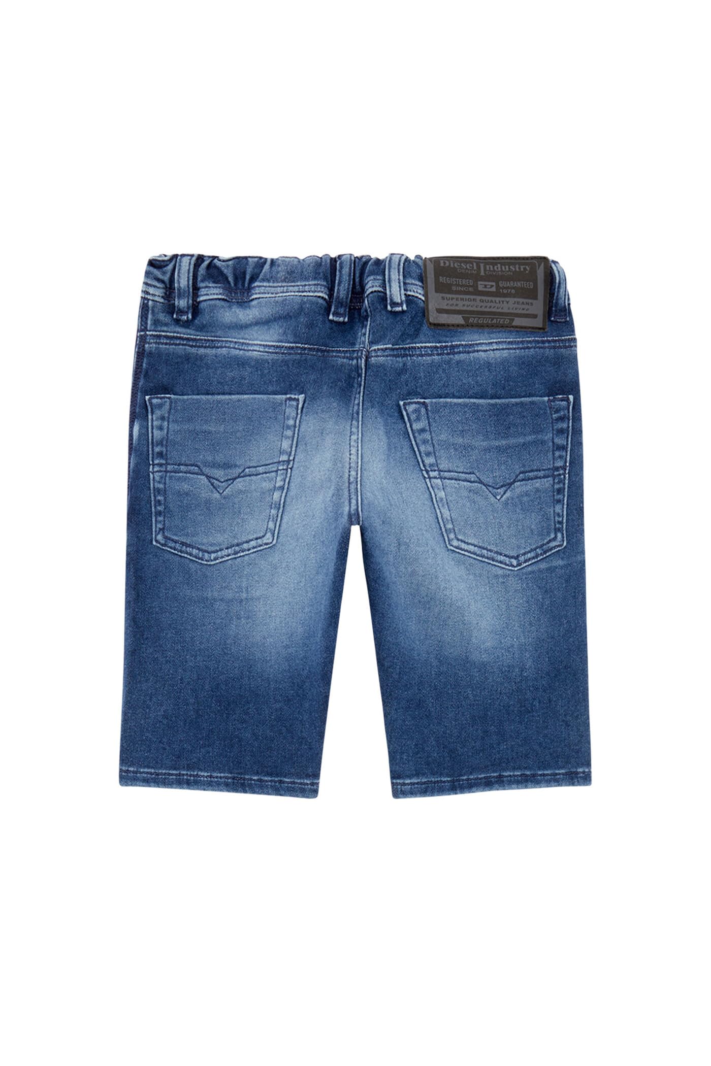 Diesel JoggJeans Shorts in Blu Medio con Sfumature Pantaloncini Jean Bambino