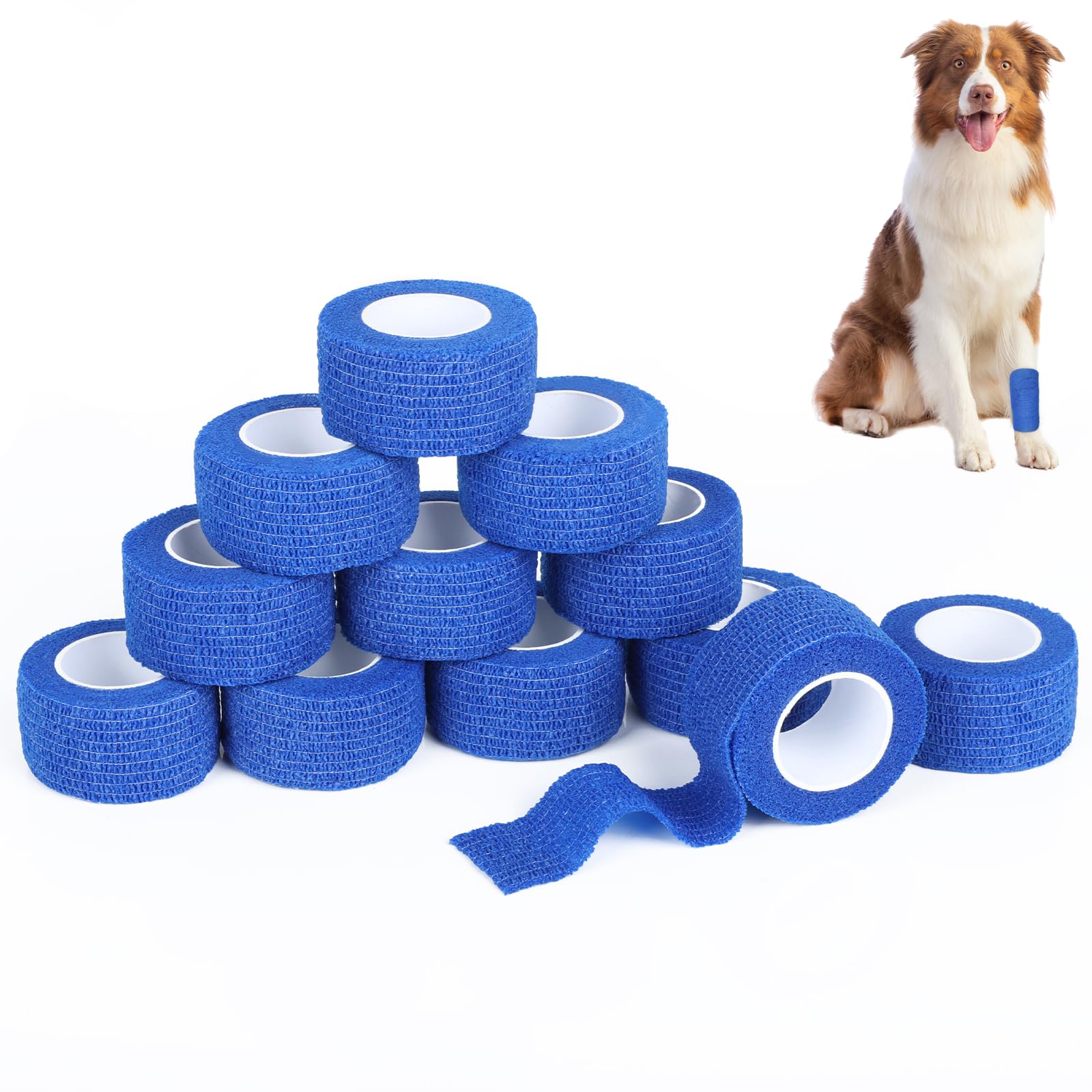 Cozary Bende Elastiche Autoadesive per Animali 2.5 cm x 4.5 m Ipoallergeniche Impermeabili Traspiranti