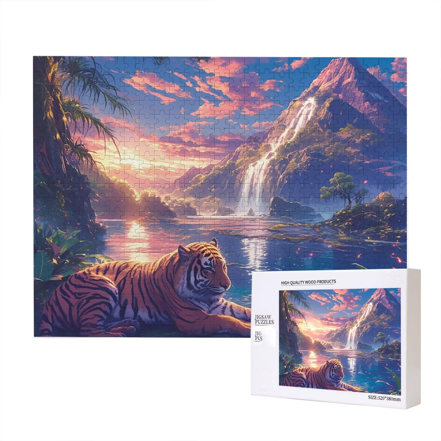 Jigsaw Puzzle, 5000 Pezzi Puzzle Classici, Tigre Puzzle Rilassamento Intelligence, Mpossibile Difficile Puzzle Impegnativo per Adulti Puzzle Gioco Familiare, Regalo per Amore Amico Foresta fr0-343