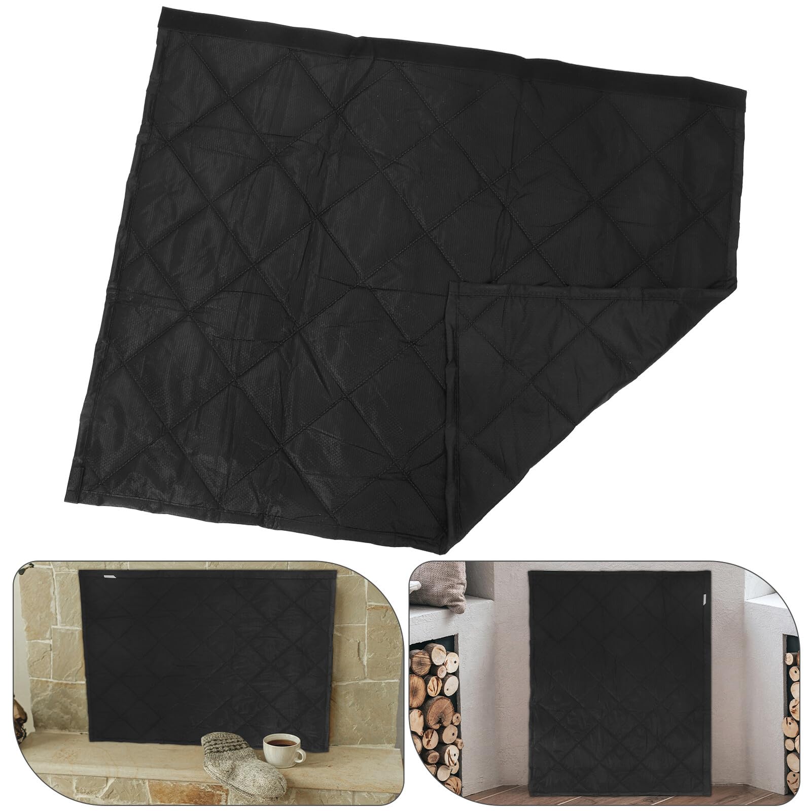 Ciieeo Tapis de Cheminée Ignifuge et Isolant Thermique avec Fixation Magnétique pour Foyer et Poêle à Bois