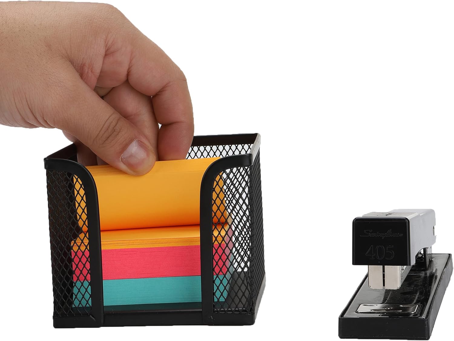 Mind Reader 2-Pack Metal Mesh Memo Pad Holder, Black : Office Products