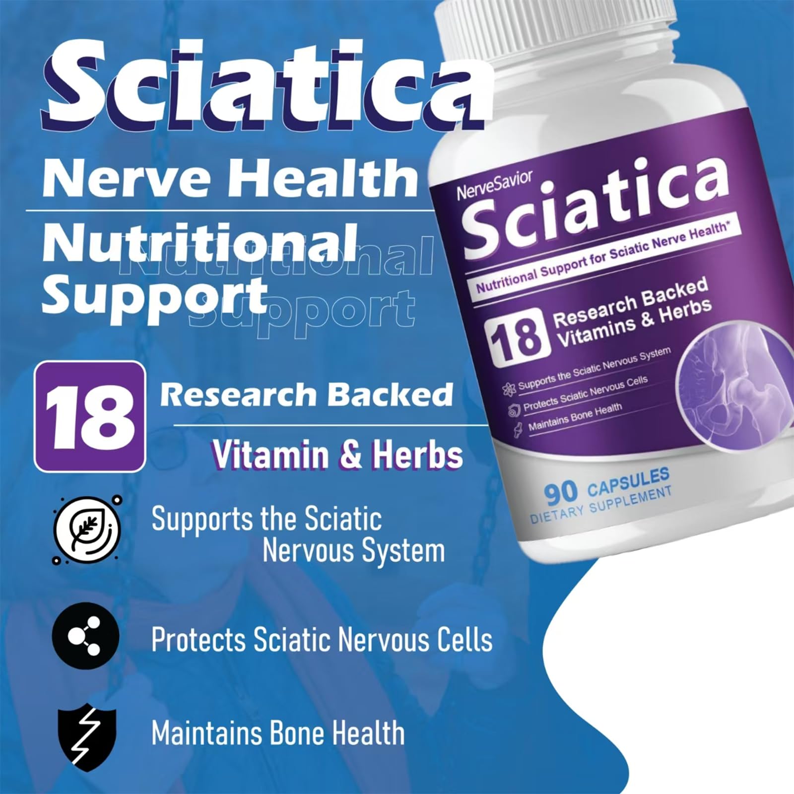 for Neuropathy, Alpha Lipoic Acid Nerve Support, 90 Capsules — Amazon image 3