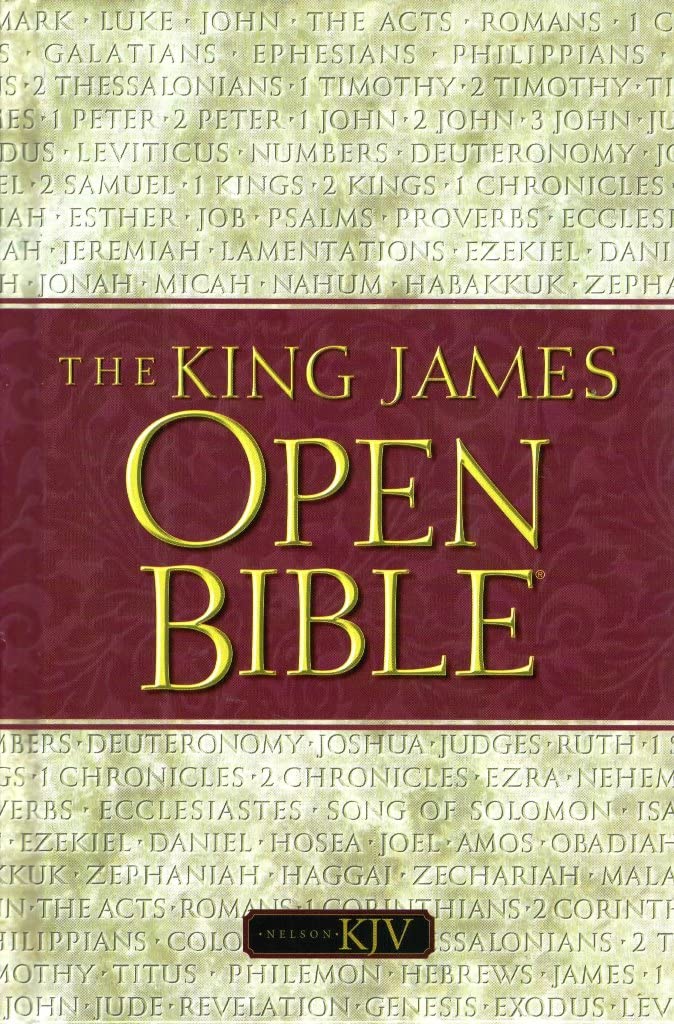 The King James Open Bible: Thomas Nelson: 9780718002060: Amazon.com: Books