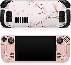 TACKY DESIGN Sakura Skin Compatible with Steam Deck Skin, Cherry Blossom Steam Deck Accessories Vinyl 3m Decal Cute Full wrap Flowers Steam Deck Cover