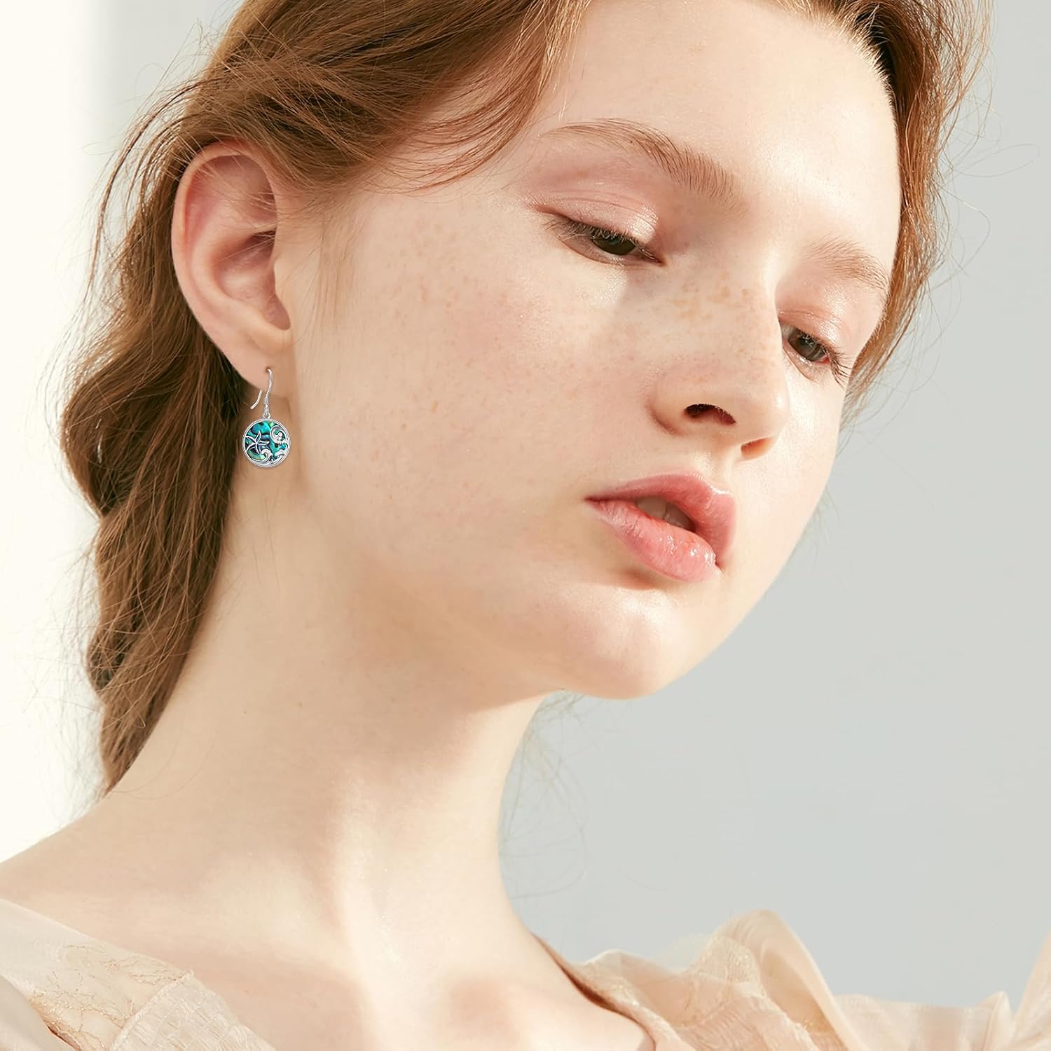 Mermaid/Sea Turtle/Starfish/Whale Earrings 925 Sterling Sliver Ocean Jewelry Animal Dangle Earrings Beach Gifts for Women Girlfriend Mom - Image 6