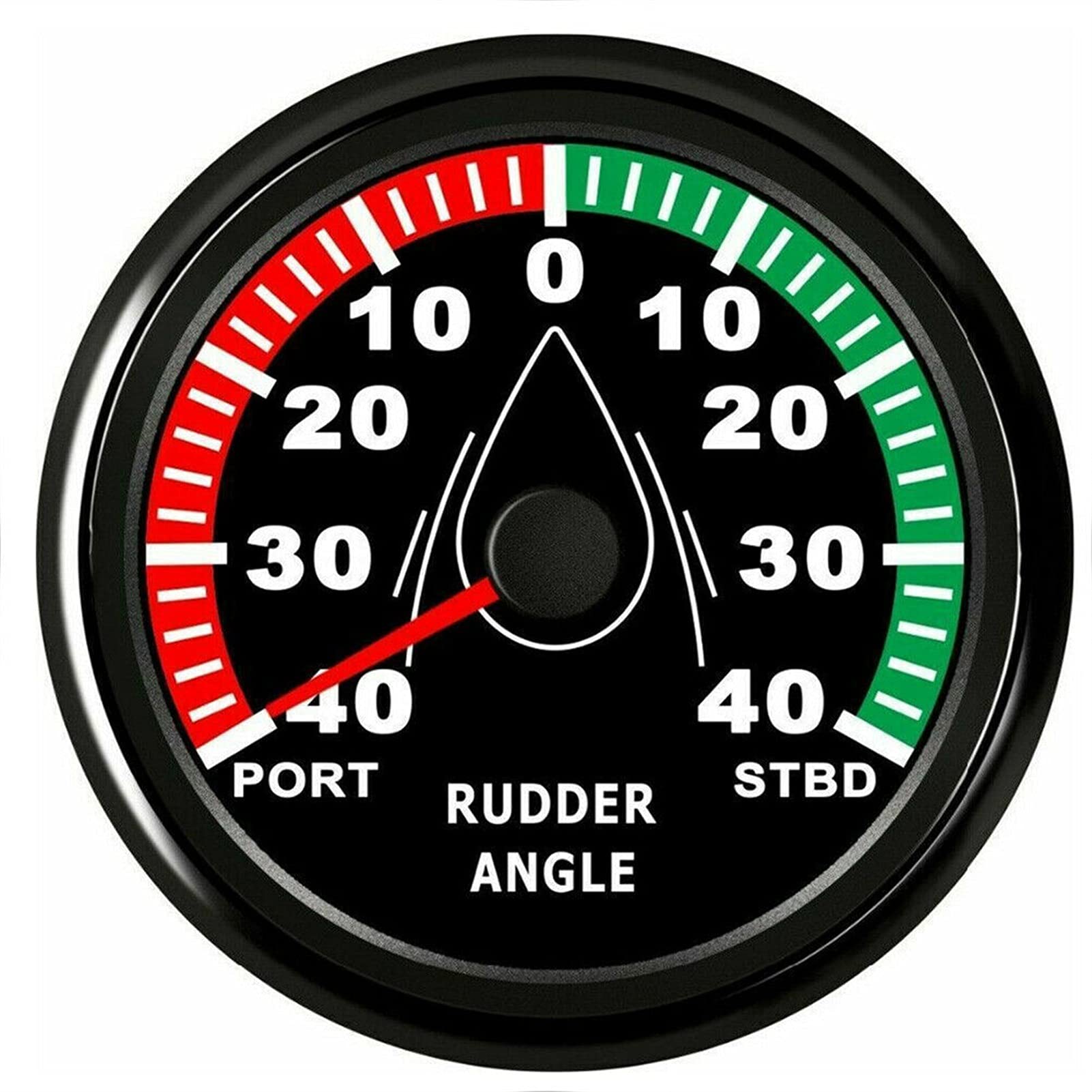 WQAZ Rudder Angle Indicator STBD-Port Pack of 1 Rudder Angle Indicator with Sensor 85MM Gauge Sail Boat Rudder Angle Meter Red Backlight 0-190o-h-m Meter Longer Life with Less Power Consumption