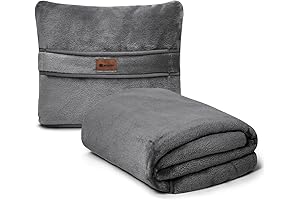 Soft and Cozy 2-in-1 Travel Blanket and Pillow Set