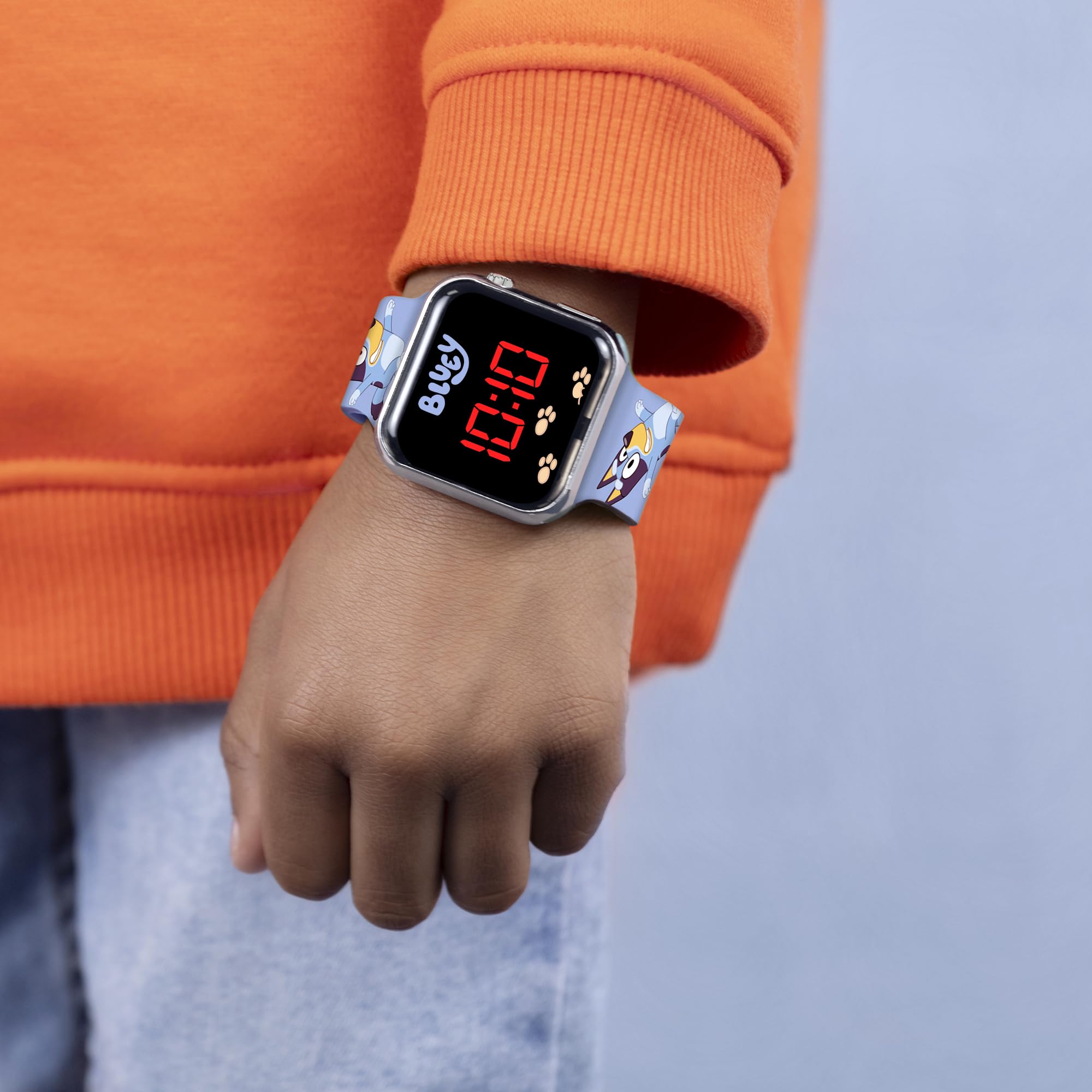 Bluey Reloj Digital de Cuarzo para niño con Correa de Silicona BLY4081, Azul