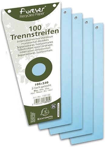 Exacompta 13515E Cartoncini Bristol, 10.50 x 24 x 2.30 cm, Blu