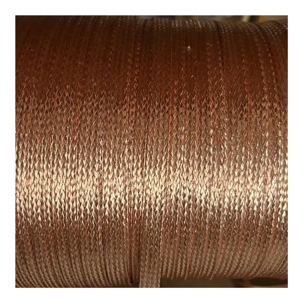 Tuleja pleciona miedziana 1/2/5 m, ocynkowana galwanicznie, 4~28 mm, rozszerzalna metalowa osłona do ekranowania kabli (czysta miedź, szerokość 28 mm_5 m)