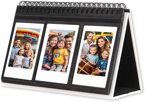 Veicevol 96 Pockets Mini Photo Album for Fujifilm Instax Mini Camera, White | PU Leather Cover, Desktop Display Album, for Instax Mini Instant & Polaroid Camera, 2x3 Photo Albums, Your Memory Companion