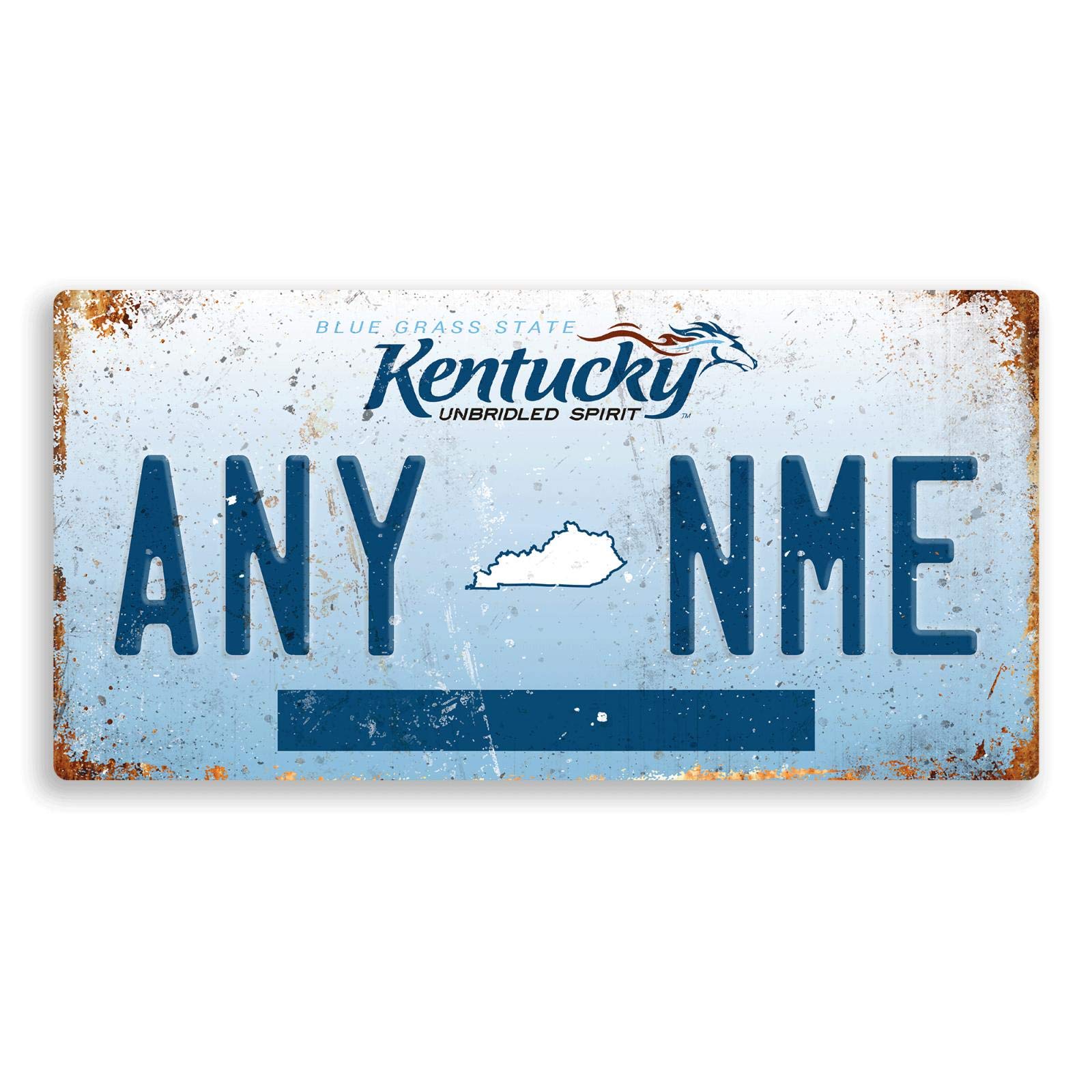Toasted Merch Kentucky Personalised American Number Plates - Custom – Sticky Pads | Printed Metal Wall Sign Plaque Printed Metal Wall Sign Plaque Show Plate