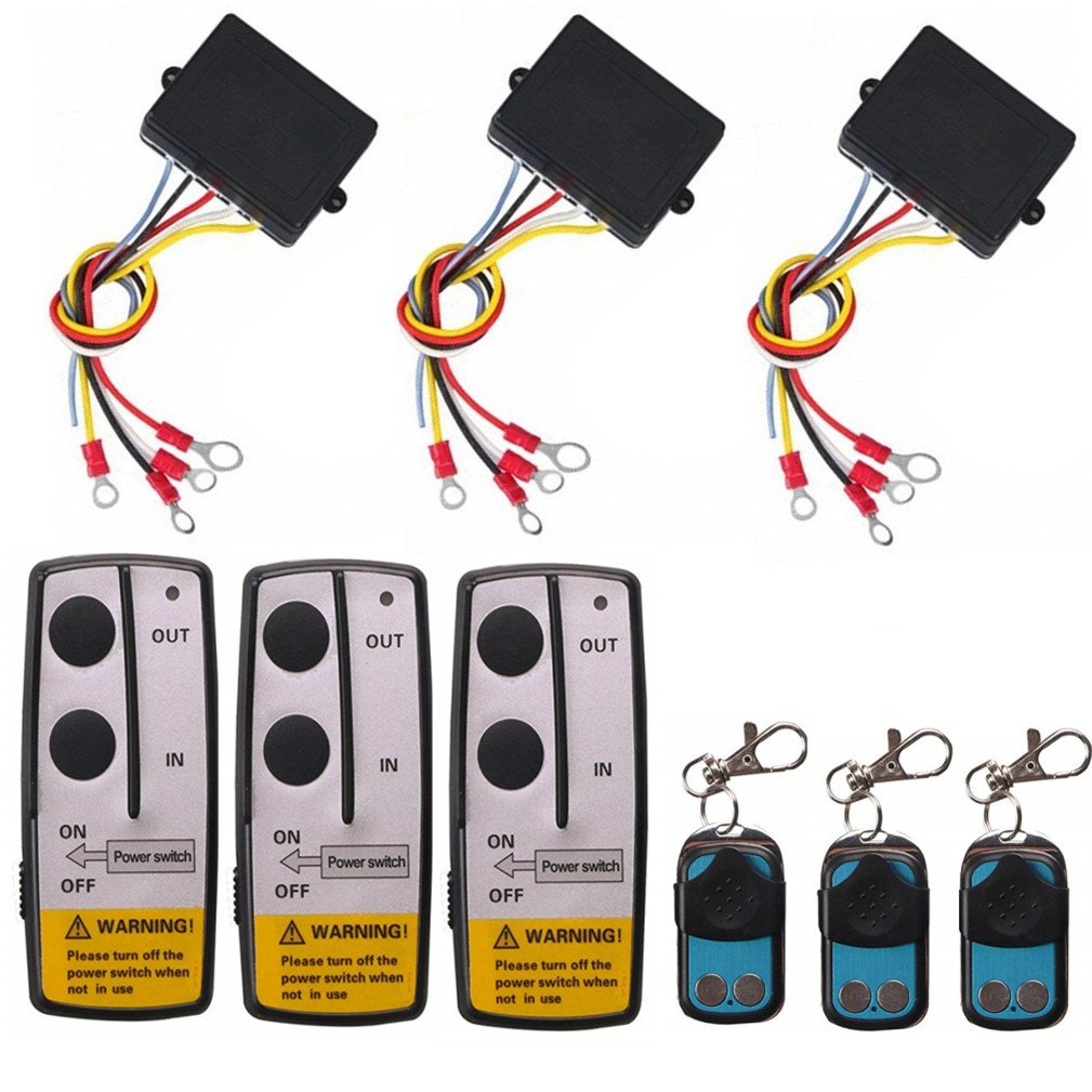LIEBMAYA Funkfernbedienung Für Seilwinden – 12 V, Bis 50 M Reichweite, Für Jeep, LKW, ATV & SUV