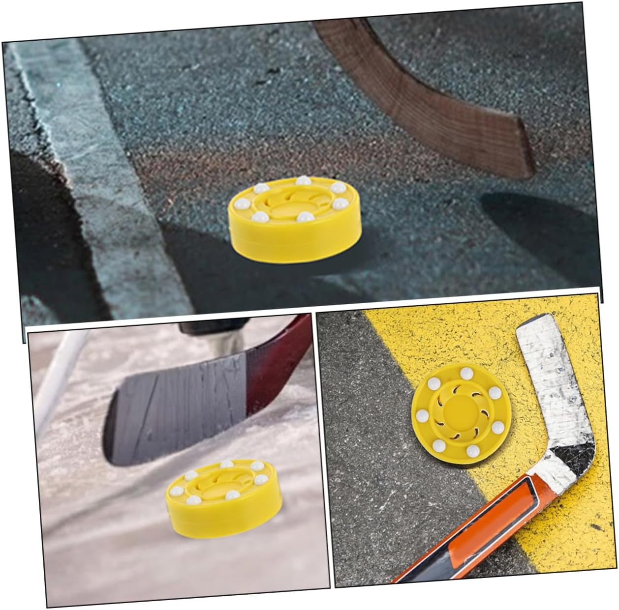 2pcs Roller Hockey Training Replaceable Pucks for Ice Hockey Practice and Smooth for Accurate Shots for Teens and Adults