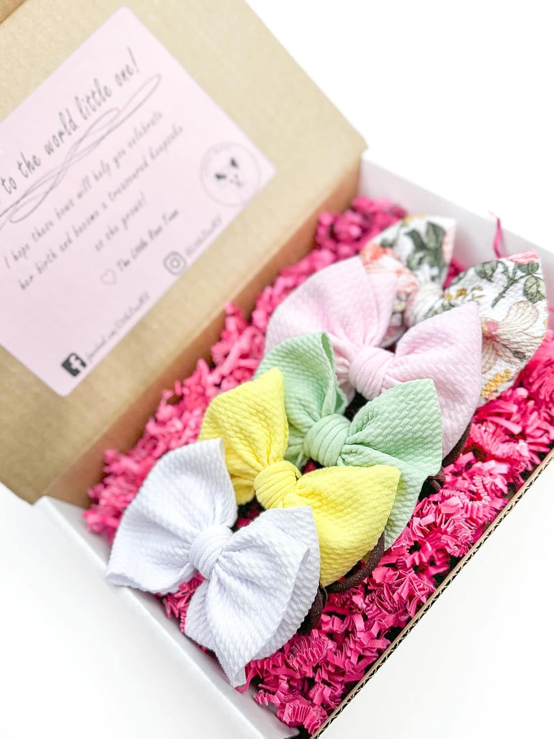 Newborn Hair Bow Bundle Mini Bow Bundle (Black Nylon Band)