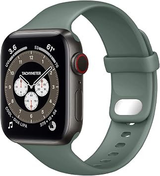 Sport Band Compatible with Apple Watch Bands 38mm 41mm 40mm 45mm 46mm 44mm 42mm, Soft Silicone Replacement Strap Compatible for iWatch Series 10 9 8 SE 7 6 5 4 3 2 1 Women Men
