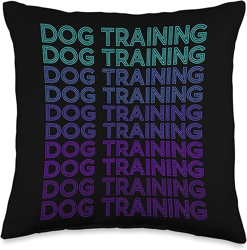 Dog Training Dog Trainer Dog Agility Gifts Training Trainer Retro Dog Agility Throw Pillow, 16x16, Multicolor