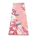 nuveti Yoga Mat Print Extra Thick TPE Non Slip Fitness Exercise Mat with Carrying Bag,72x24 Extra Thick 6MM Exercise & Workout Mat for Yoga, Pilates Fitness and Floor Exercises