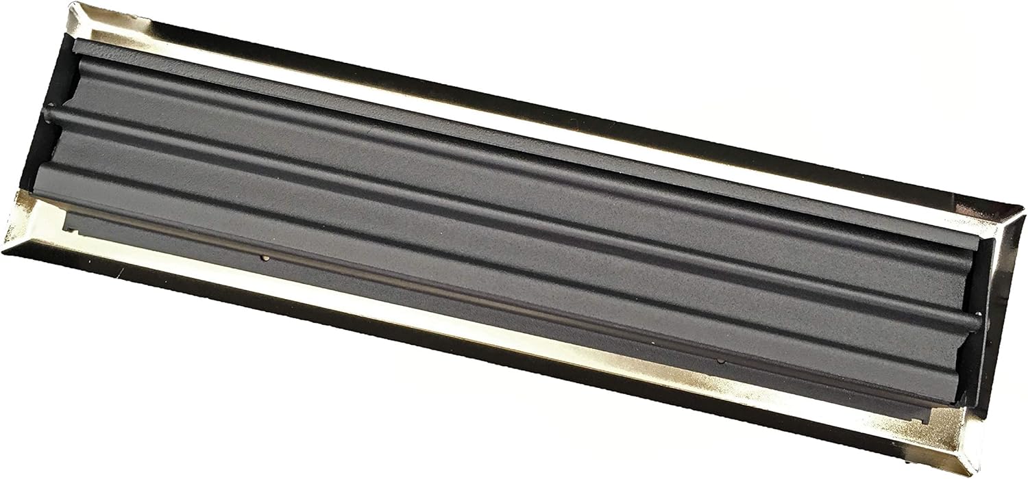 HVAC Premium 2" X 10" Modern Floor Register Grille with Dampers - Contempo Decorative Grate - HVAC Vent Duct Cover - Satin Nickel