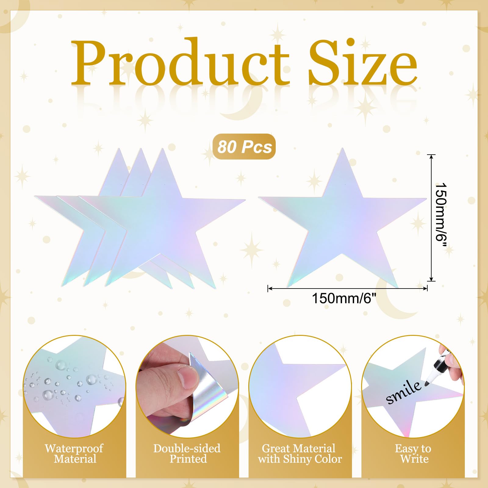 PATIKIL Large Star Cutouts - Image 2