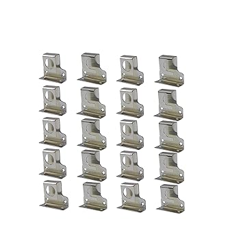 MESH MASTERS Curtain Brackets Holder for Doors and Windows, 10 Pair(20 PCS) (Stainless Steel) with 6 Month Guarantee