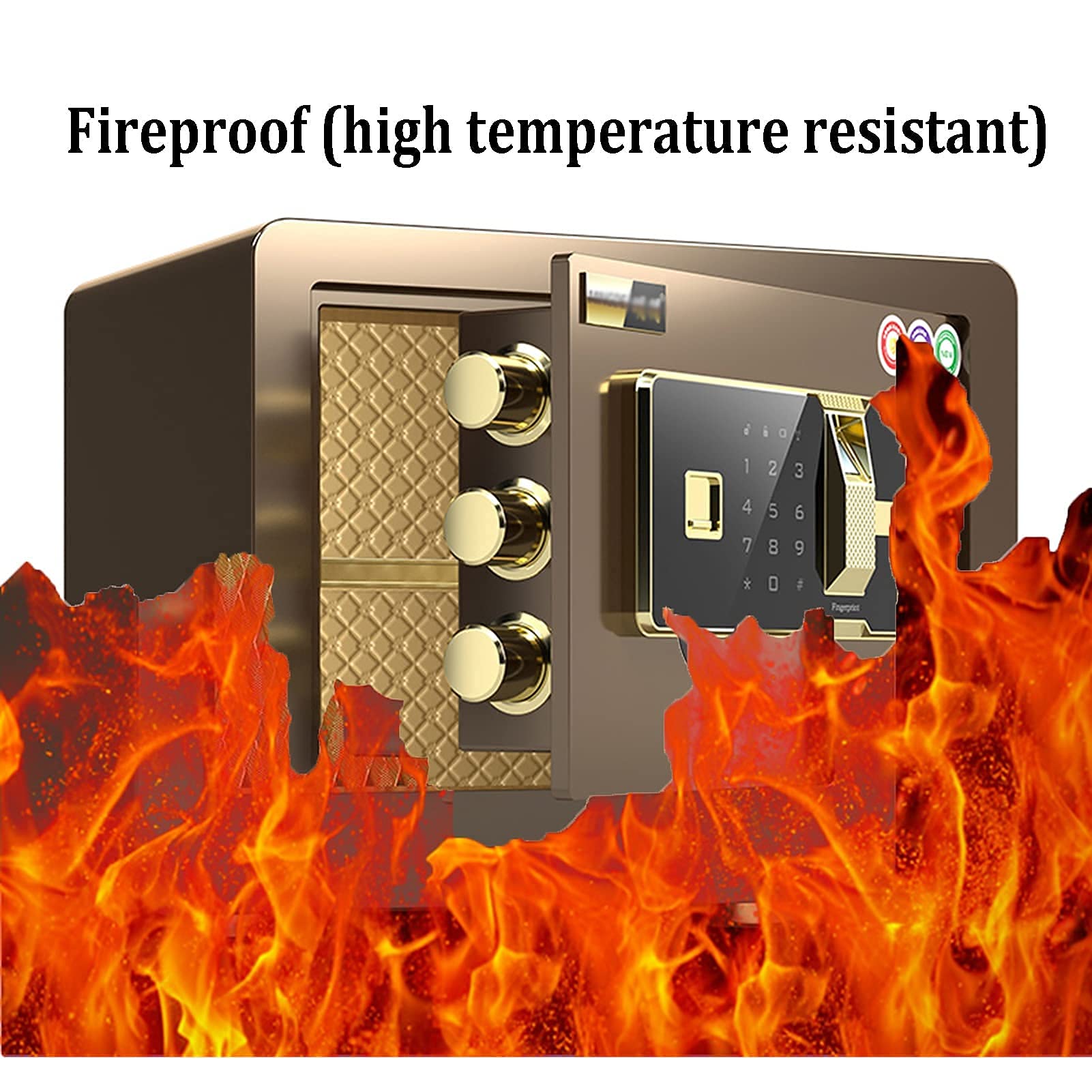 Cassaforte in acciaio ignifugo impermeabile di sicurezza digitale cassaforte cassaforte antincendio e antifurto Cassaforte in acciaio, 35 x 25 x 25 cm Cassaforte in acciaio, A-35 x 25 x 25 cm